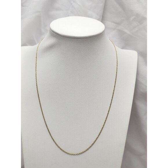 Unique 10K Karat Solid Yellow Gold Designer Rope Chain Necklace - 18.50" Length